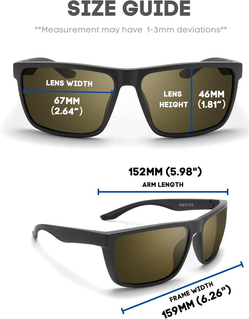 PRIVEL XXL Size Extra Large 159MM Sport Polarized Sunglasses for Big Wide Heads Men TR90 Outdoor Cycling Running Fishing - Image 5
